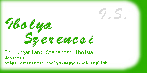 ibolya szerencsi business card